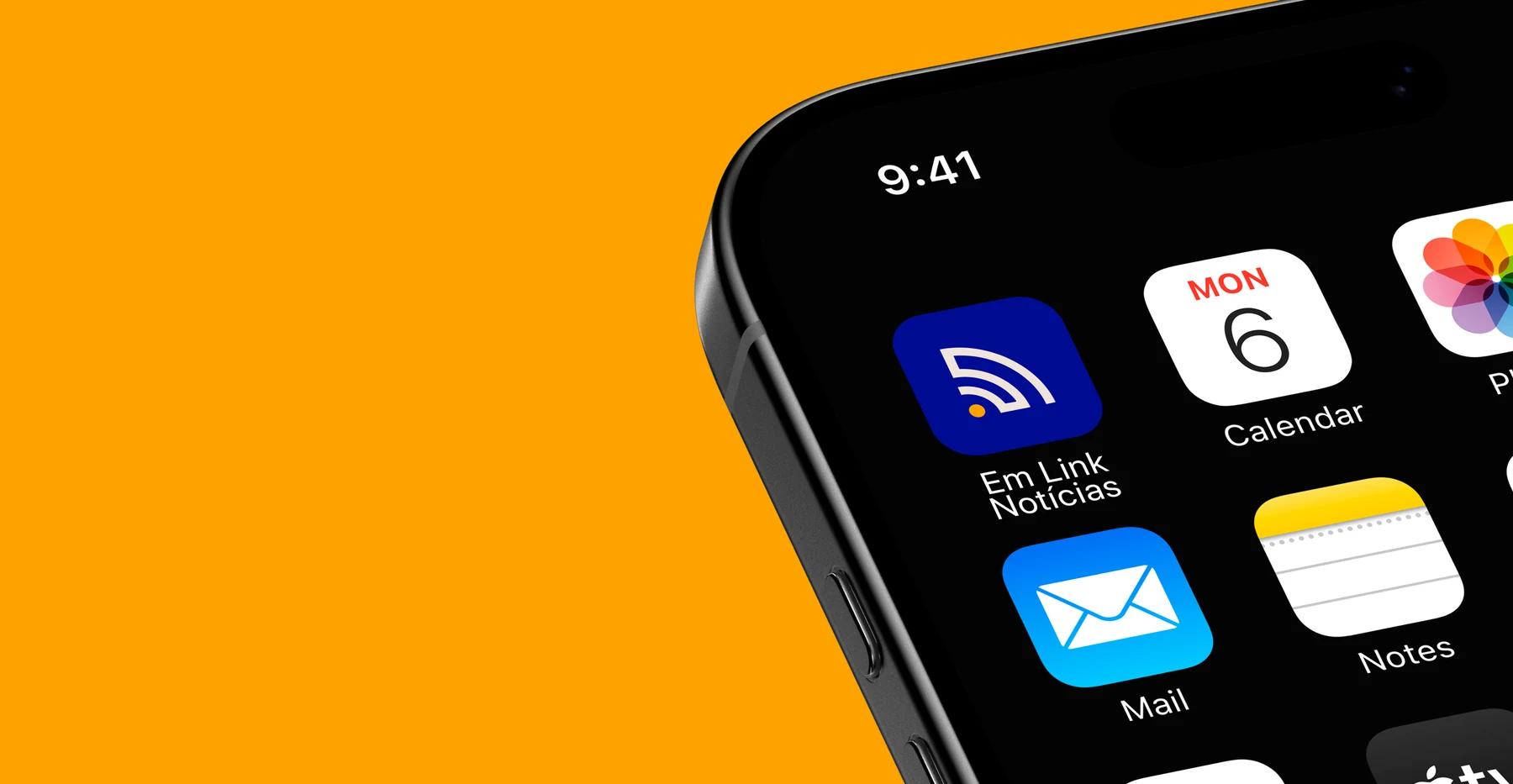 Interface mobile em mockup de smartphone